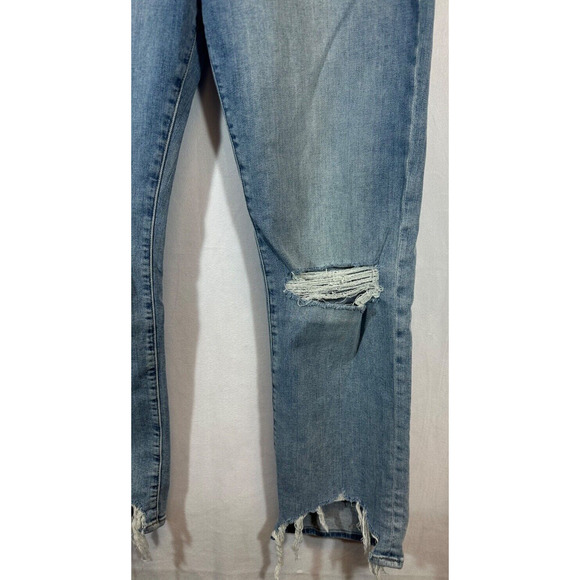 Jonathan Simkhai Women Standard Jeans Size 32 Light Wash Distressed Fray Hem C10 - Picture 2 of 9